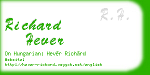 richard hever business card